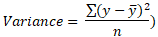 Variance - Σy -y)