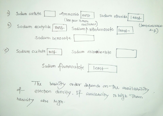 Sodium ethoxide Ammonia mast 3odium ccetate Tone paiv 3 more availabue Sodium b.nitrohen20ate Clear tavailable leart Sodium a