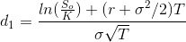 d1 In() + (r + 02/2)T σNT