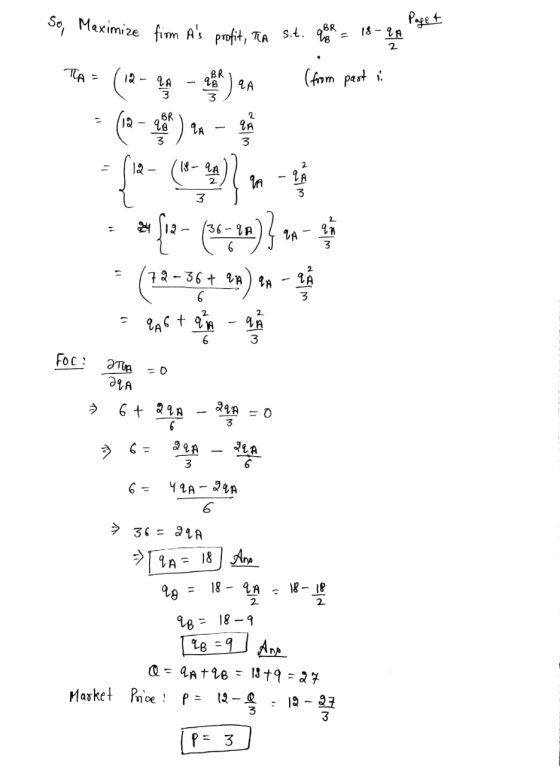 Page t 18 - LA So, Maximize firm As profit, TA s.t. BR (from pest i. BR ThA 12 - LA BR LA 12 18- LA 12 - 36-9 4 12 LA 72-36+