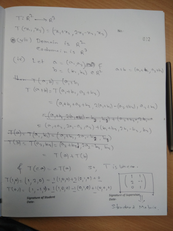 No. 022 Domain is R 3 Signature of Student Date- Signature of Supervisor Date- str.dn, d Meh,メ