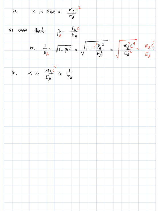 2 fo MAC MACA a ~ sina = We know that, PAC Ba EA 2 ER EA? A 80, VI - B² CPA MAC² EA 2 so, a z MAC EA -189