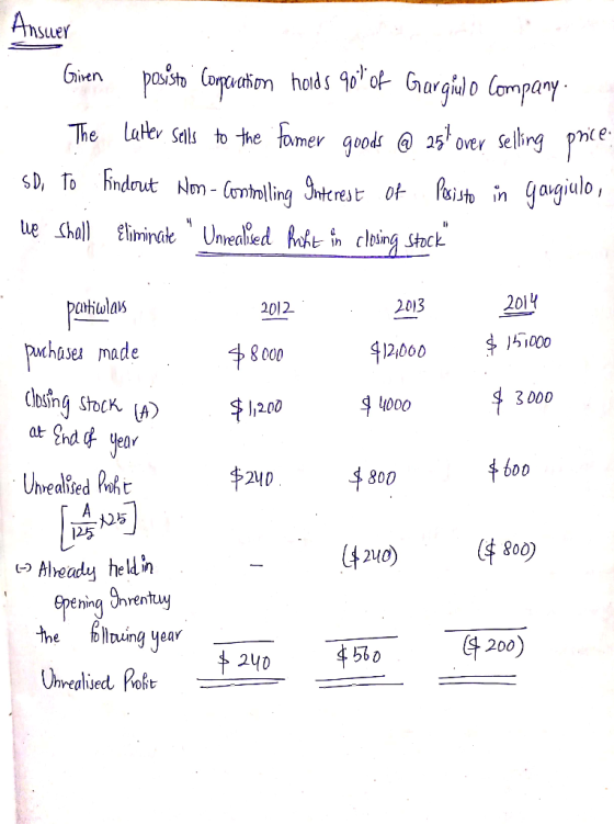 AnSuer Given pot (tn hods 0ot Garghdo Company Latev sals to the fomer goods 25 over Selling phe The SD, To hinderut Nm - Com