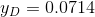 yp = 0.0714