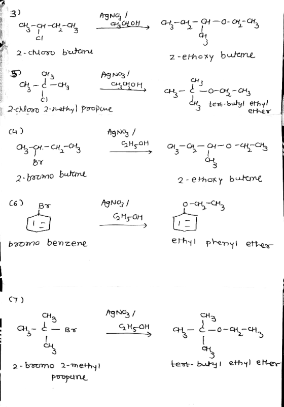 - CH-CH- Ch Agnez / a con, 03-04-44-0-cheCHE ci 2-chloro butaire 2-ethoxybutene 3 Agnoz/ CHHOH CH3 Chy¢-ch Ic - - z- & -o-ch-