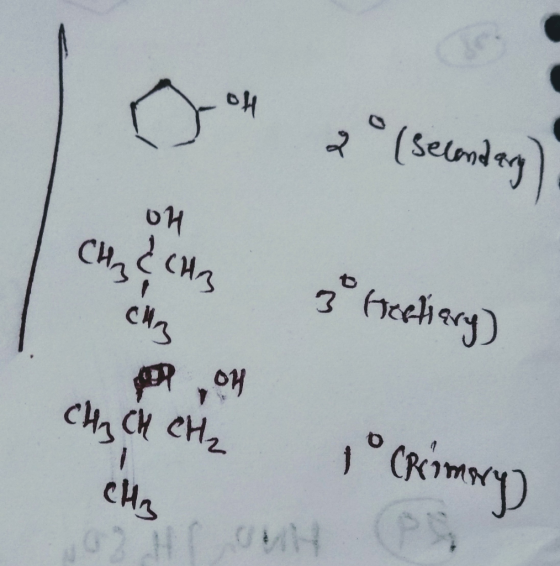 OH 20 (secondary z treeliary) cz POP, OM CH₂ CH CH₂ • (Primary CH₂