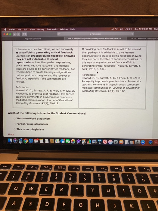 )14% Sun 12:29:33 AM Chri Window Help Safari File Edit View History Bookmarks a indiana.edu How to Recognize PagiaramUndergra