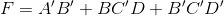 F=A'B'+BC'D+B'C'D'