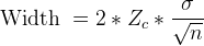 Width = 2 * Z*