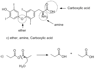 HO. + Carboxylic acid T OH.. NH - amine ether c) ether, amine, Carboxylic acid iloni * OH OH . HO