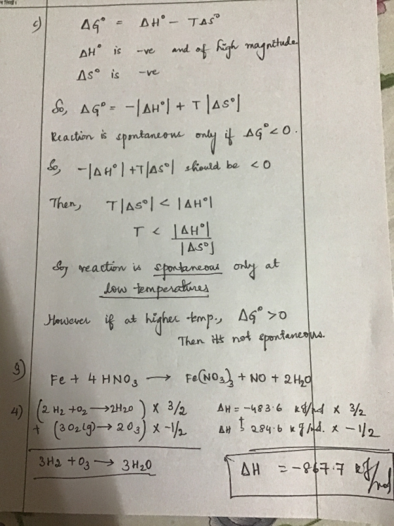 46 - DH - TAS Aho is are and of high magnitude Aso is ve So, ag - -|AHI + Tla sol Reaction is spontaneous only if AG 20. So