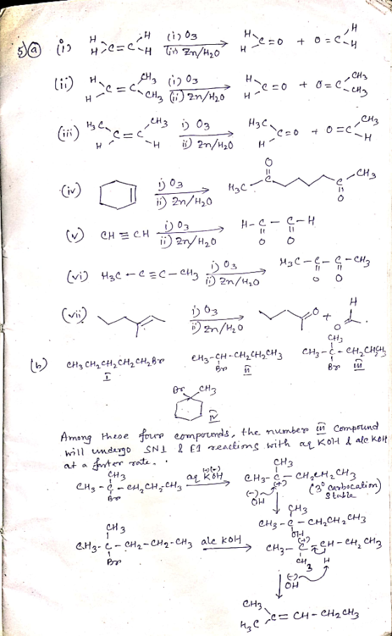 1x н. н (і, з ie=cH Tin Zn/H₂O > не, e-O + O = Cru о-с: (і) на x 1 , 2 03 , на =0 + 0 = см, Hm C = C CH ₂ () Zn/H20 H x x 3 c