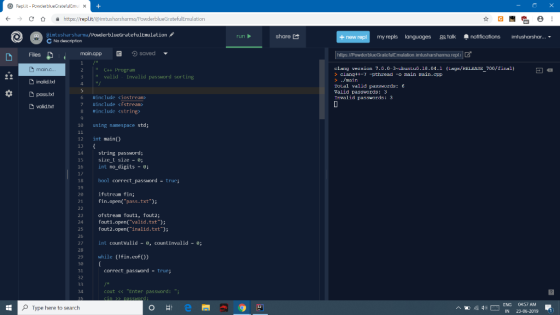 epl.it PowcerblueGratefulEmu x https://repl.it/@imtusharsharma/PowderblueGratefulEmulation gimtusharsharma/PowderblueGrateful