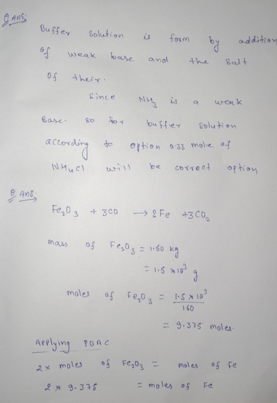 Buffer solution is form by of addition salt and the of weak base their since Nth is a weak Base so four buffer solution accor
