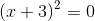 \left(x+3\right)^2=0