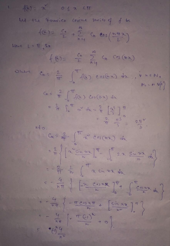 OST is the fourier cosine series of of be 2 + E Cn los nzy Here LT So I en cas (na) -na where & MENO fa Ca 2+ fa costa de 1