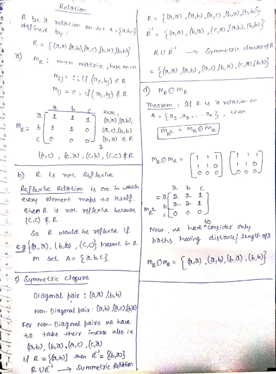 Relation relation m Sol A =şa,b,c}| $(0,0), (6,2),10,0),(a,b), (bb) RE {ta, a) , (a,b),(0,9 ,16,0),(6,5)} R be a defined by :
