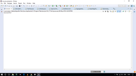 myjava-programs-Eclipse File Edit Navigate Search Project Run Window Help Quick Access 曰Console D UltimateFri.. D TreeTest ja