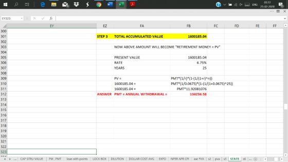 1 Ale W ? v . 1 05-22 ENG 23-02-202013 EY323 : five EY EZ FA FB FC FD FE FE 300 STEP 3 TOTAL ACCUMULATED VALUE 1600185.04 NOW