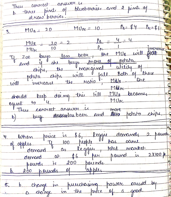 Thus correct answer u b. three pinte of bluebewus straw beveies and 2 pints of moutard MUB - 20 MU.pc = 10 PR = 44 prate MUR