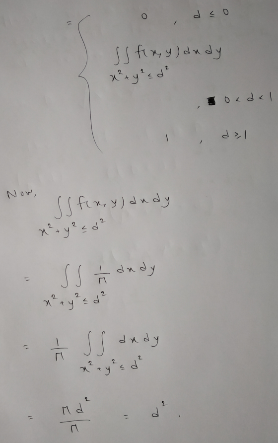 dco ss fixrylandy x² + y²ed² I oldal Now, ss finy) andy x² + y² <d² ss ħ andy 2 2 2 andy a SS C 2 x² + y² = ď 2 2 M d