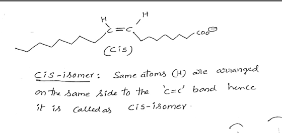 CCis) Cis isomer Same atoms (H) le aranged C-cband hence on The same side To Tthe cis-isomey Called as