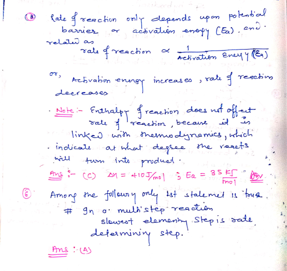 g care barrier related as rate reaction only depends upon potential activation and. energy (Ea). 1 Activation Eneay (8) 07) ه