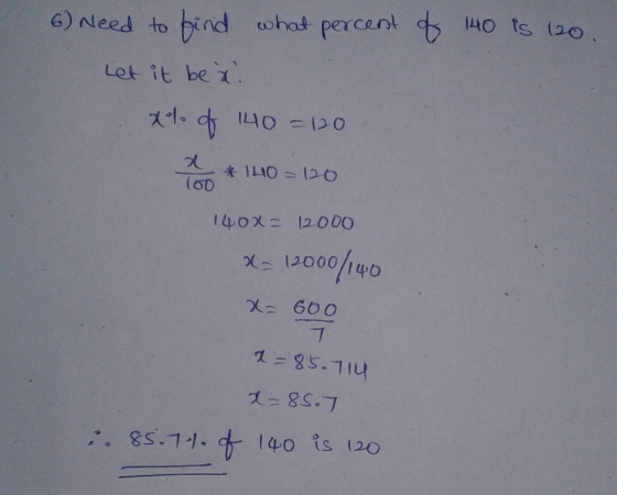 6) Need to bind totot percent t> 1사о ts (20 Let it be χ ズ/.ch 140-120 140 χ 12 000 12000/14b X- 600 밋 = 85.11