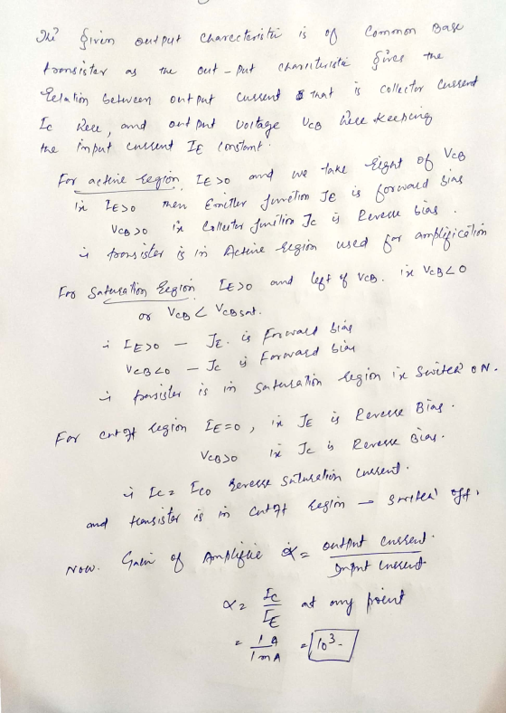 relation between out put cur ro IN The Siren output Charecterister is of Common Base transistor as the out out Charenteristic