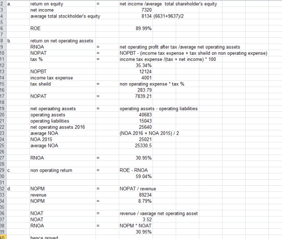 2 a. return on equity net income average total stockholders equity net income /average total shareholders equity 7320 8134