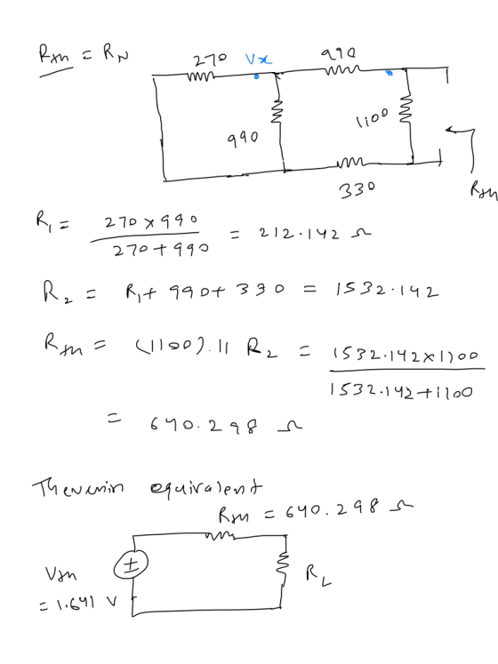 Rina RN 270 vx 999 § lioo 990 1 amat 330 Ron 270 x 990 = 212.142 270 +990 Re: Rit 990+ 330 = 1532.142 Rin= (110o). 11 R2 = 15