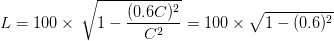 (0.6C) 1 100 x VI-(0.6)2 L-100 x /