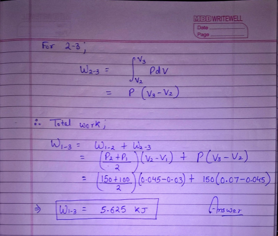 MBDWRITEWELL Date Page Fer 2-3 3 2-3 F Pd v -Total work 1-2. 2 -3 -ป่า /120 t 100)10-045-C-03) + 150(0.07-0.045 ス ラ !Wi-3- 5.