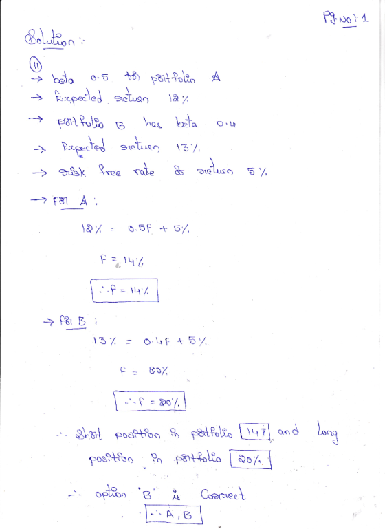 t8) p34- folio » fxpected, actun bota A 0.5 p8H folio -> has bata Bxpected svetuen 13% -> -> aisk frce rate 0.5F + 5%, 18% =