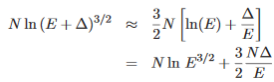 N ln (E + Δ)3/2 NIn E3/23 NA 2 E