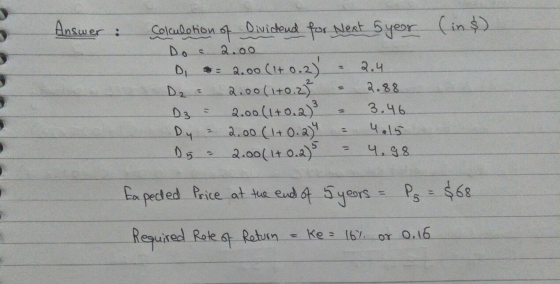 Cin$) Answer: for Neat Syeor Divicheud Colaulotion a.oo Do s .00 (It 0.2) a.oo(it0.25 2.00(1+0.2) a.0o (1 0.a 2.00(It 0.a) 3.