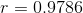 r=0.9786