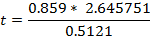 + 0.859* 2.645751 0.5121