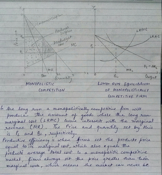 LRMC Poreucas Denducyt MC LRAC Pm Lonn Pc Pt ARL mR उ८ MRu Om Cutput LONG RUN EguILIBRIUM MONOPOLISTIC oF MONOPOLISTICALLY Co