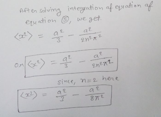 ait en salving integation eution, we get eration o 2 3 3 2n2n Since, n=2 here 8TT2