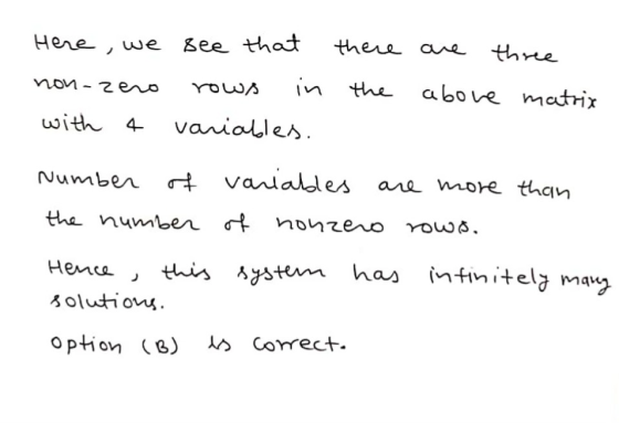 see that Here, we there are three non-zero rows in the above matrix with a variables. Number of variables are more than the n