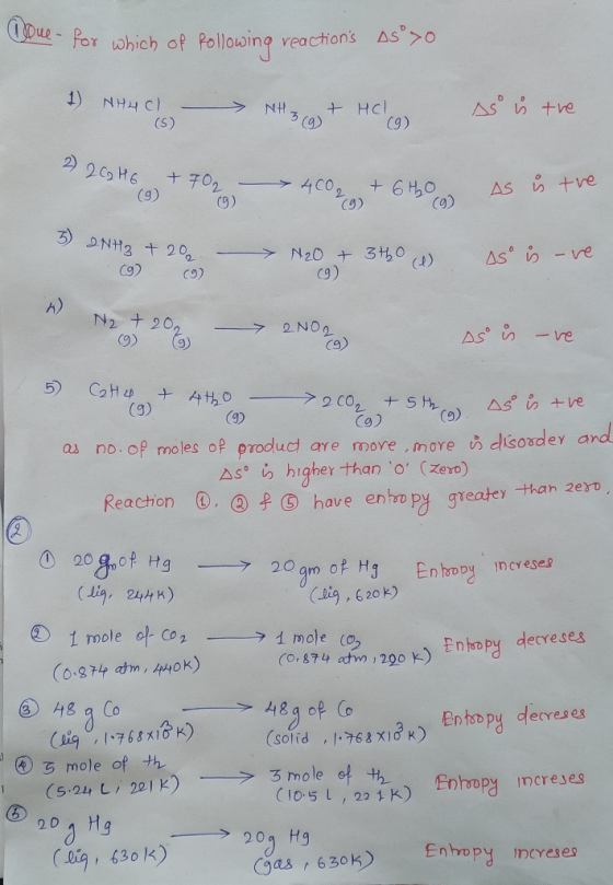 Que- for which of following reactions Ds 70 HC Net 3 g + Hola ss is the 2 20 HG + 702 (9) for 400 g + 6th As is the 3 2NH3 +
