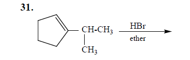 31. HBr ether CH-CH· CH3