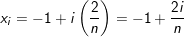 \small x_i=-1+i\left ( \frac{2}{n} \right ) = -1+\frac{2i}{n}