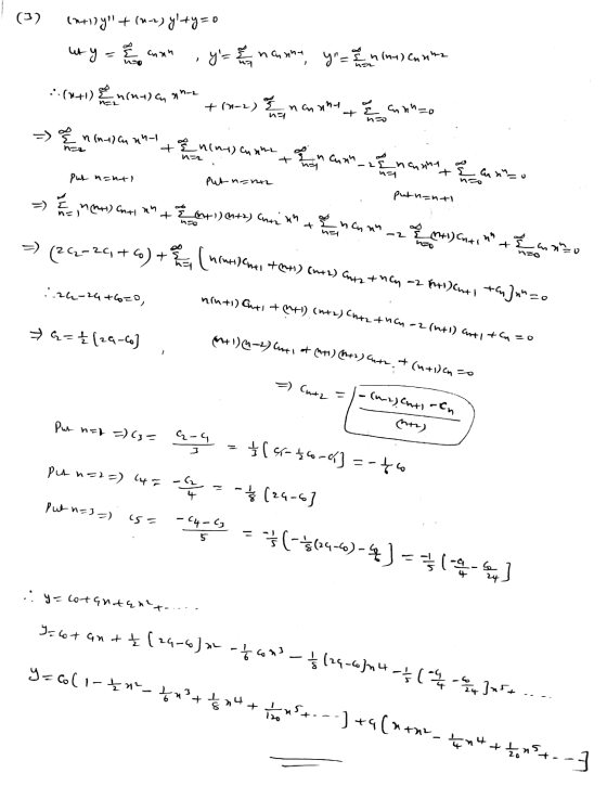 (3) (n+12y + (na) y+y=0 + 9 = 4х4 , 8- и , у°4, 9 = th (4) Си+ :-(4+) Encmu) en het + (0-2) I now that canzo (hy) an- n +