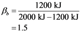 1200 kJ
B =
2000 kJ -1200 kJ
= 1.5