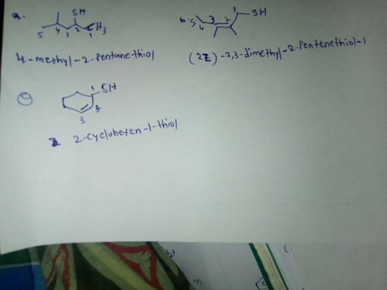 4-methyl-2-pentane thios (22) -2,3-dimethyl-2-fo. C1+ 2 2-cyclohexen-l-thiol
