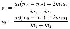 um m2) 2m2u,2 m1 m2 U1 m1u1 U2 mi + m2