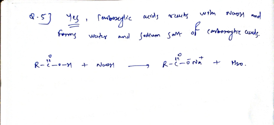 acids reuts with comboscylic Noon and forms weaty and socium sant of conbosaghe cards. R-2-on & Ness R onat + mo.