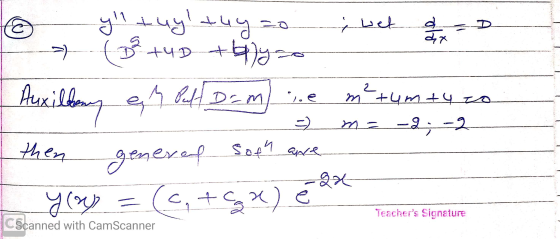 @ o ر ا ا कर ) tyD 1.6 yll tuylthy + blyso Auxildan eh Pult Dom m²+um+y =) m = -2;-2 Soph are general -g2 yang = (c, +ga) e
